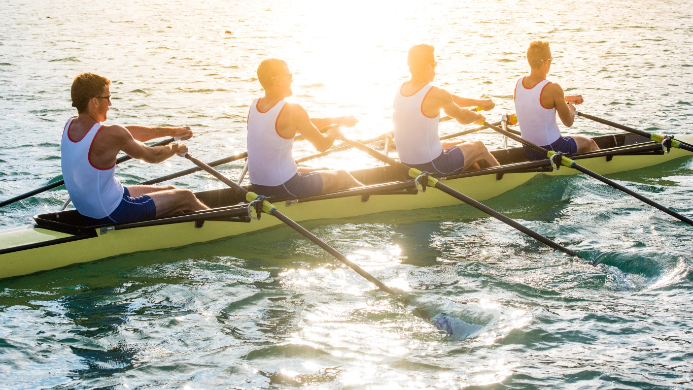 Rowing the boat